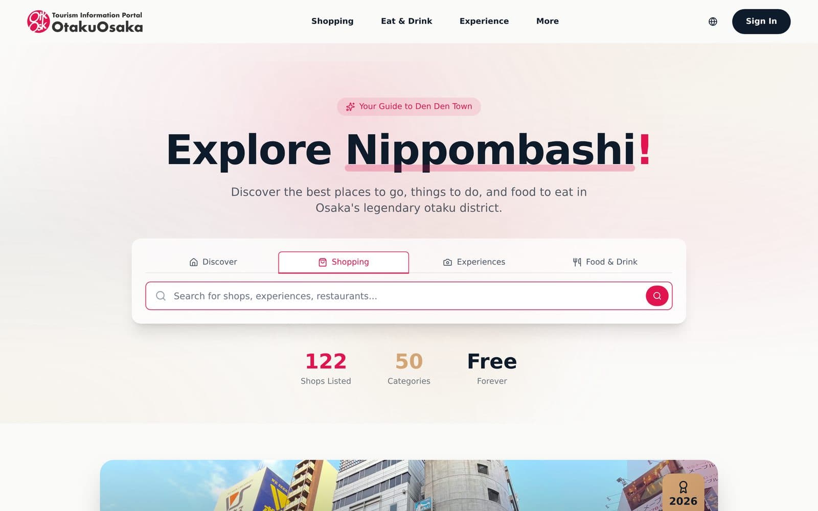 Otaku OsakaのWebサイト